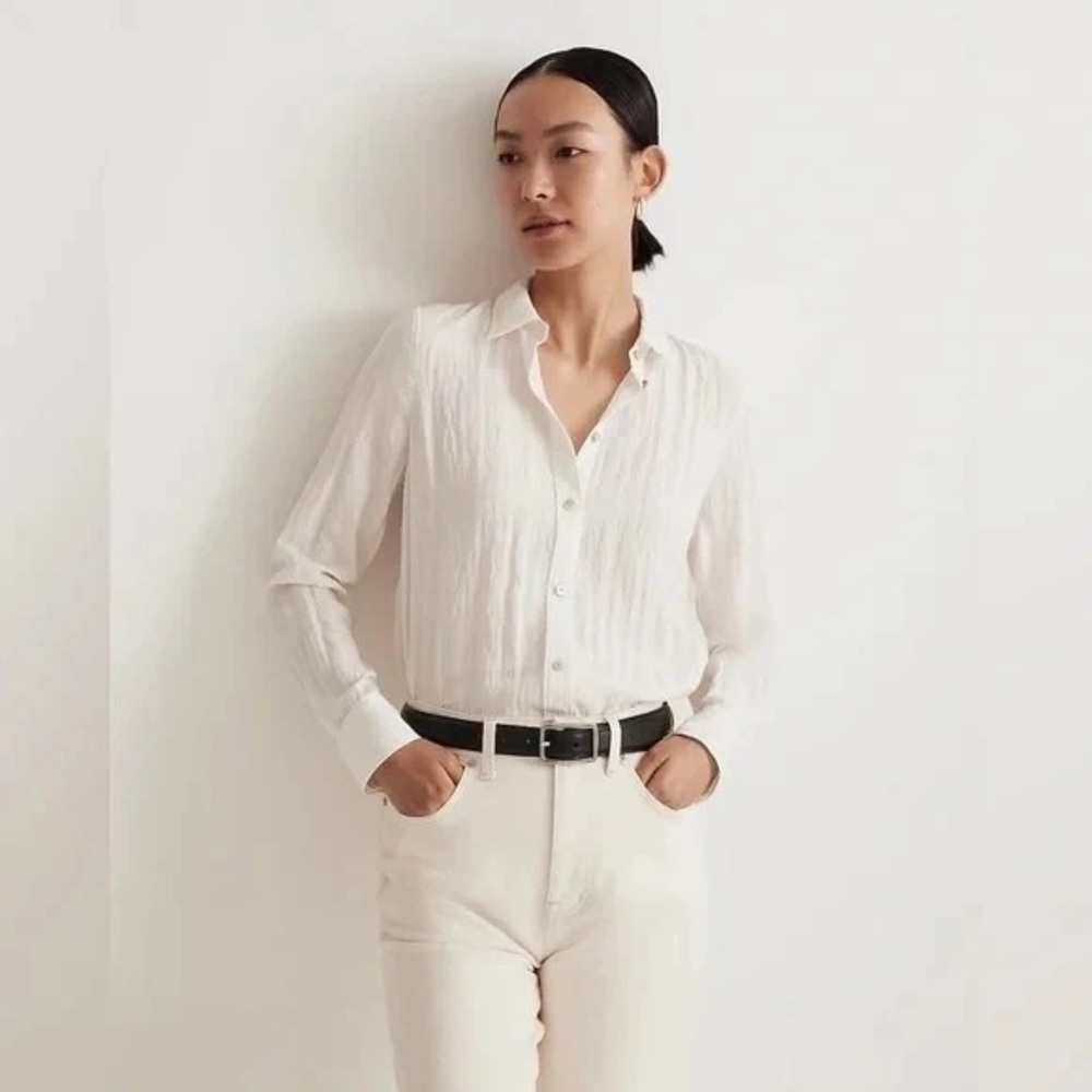 Madewell Crinkled Button-Up Shirt